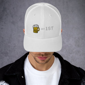 Brews On First Trucker Cap - Cute Dose