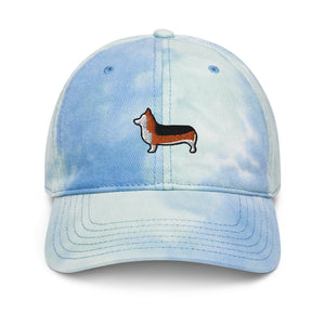 Tri-Color Corgi Tie Dye Dad Hat - Cute Dose