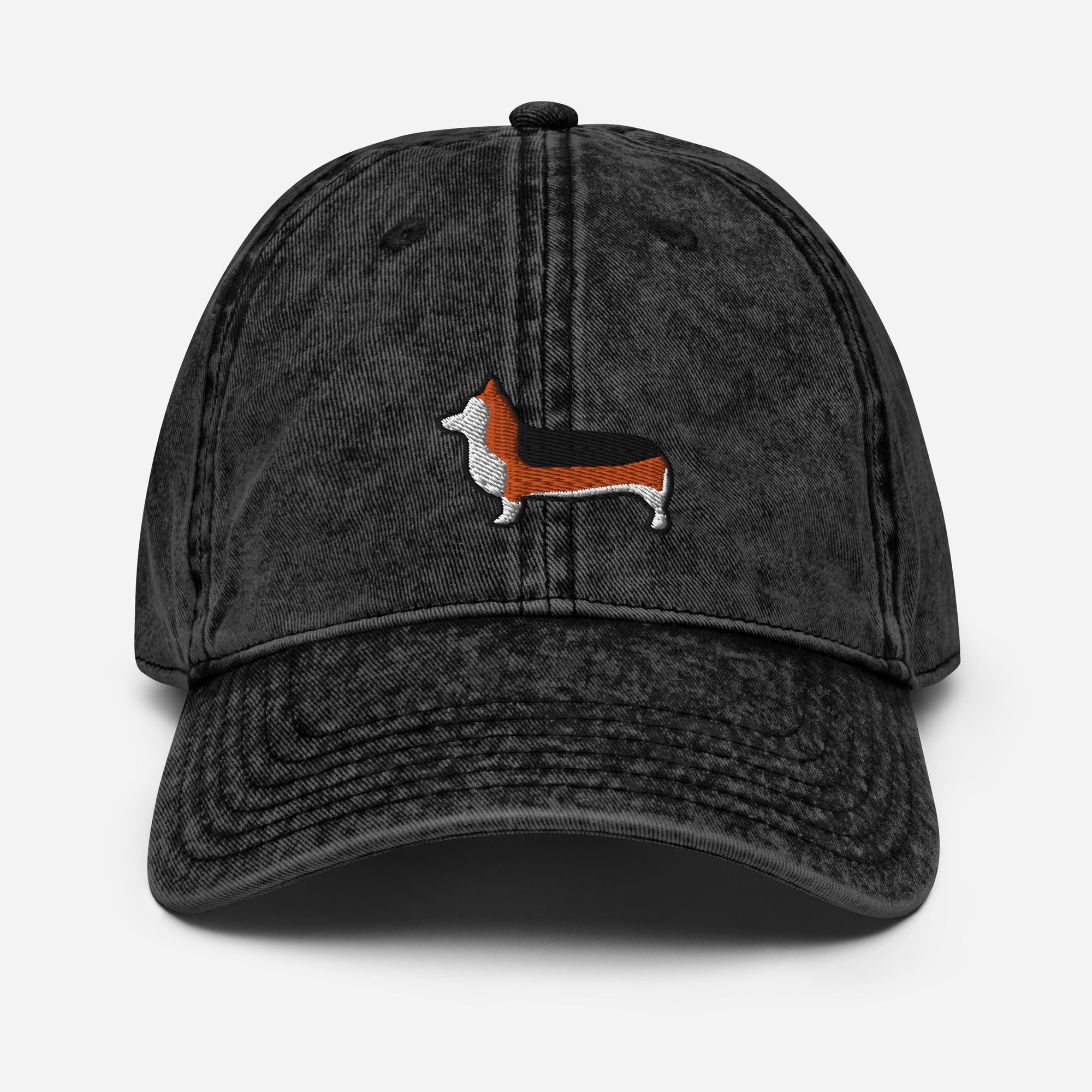 Tri-Color Corgi Vintage Cotton Twill Cap - Cute Dose